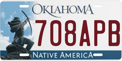 OK license plate 708APB