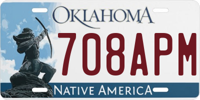 OK license plate 708APM