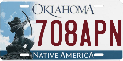 OK license plate 708APN