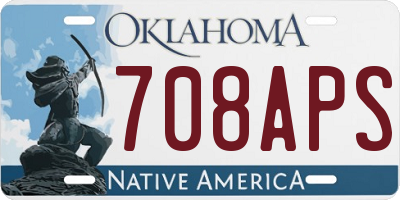 OK license plate 708APS