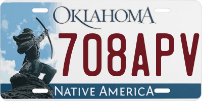 OK license plate 708APV