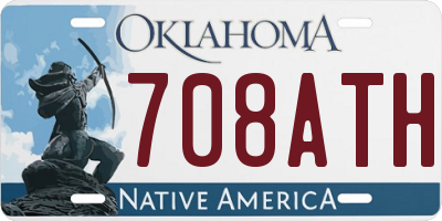 OK license plate 708ATH