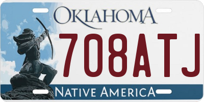 OK license plate 708ATJ