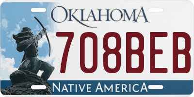 OK license plate 708BEB
