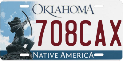 OK license plate 708CAX