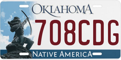 OK license plate 708CDG