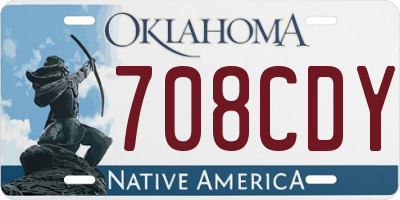 OK license plate 708CDY