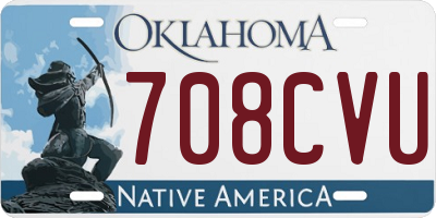 OK license plate 708CVU