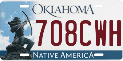 OK license plate 708CWH