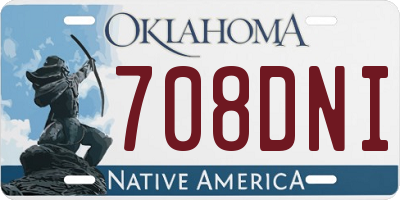 OK license plate 708DNI