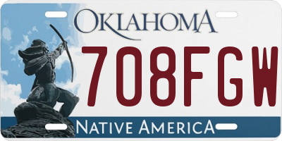OK license plate 708FGW