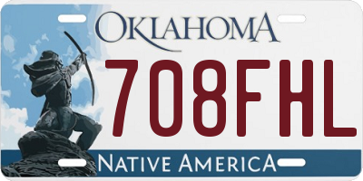 OK license plate 708FHL
