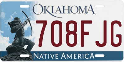 OK license plate 708FJG