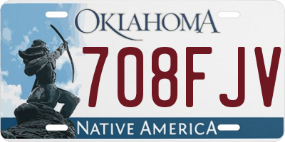 OK license plate 708FJV