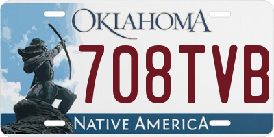 OK license plate 708TVB