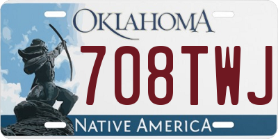 OK license plate 708TWJ