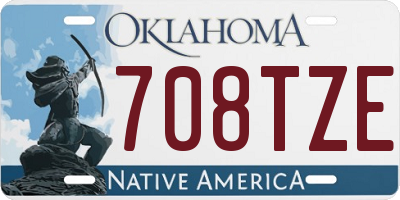 OK license plate 708TZE
