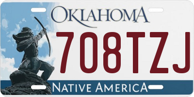 OK license plate 708TZJ