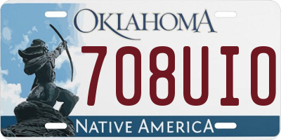 OK license plate 708UIO