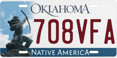 OK license plate 708VFA