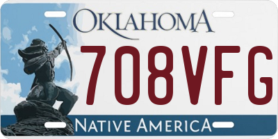 OK license plate 708VFG