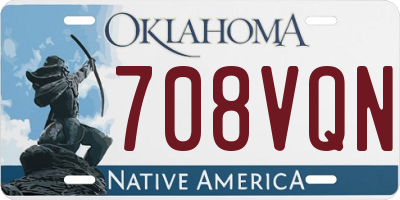 OK license plate 708VQN