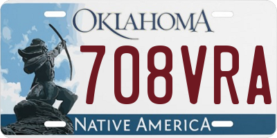 OK license plate 708VRA