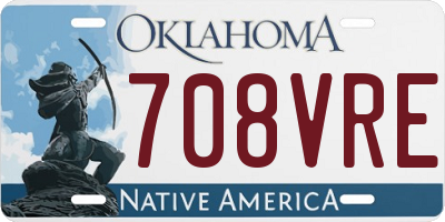 OK license plate 708VRE