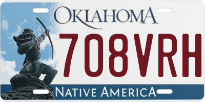 OK license plate 708VRH