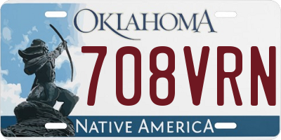 OK license plate 708VRN