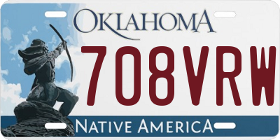 OK license plate 708VRW