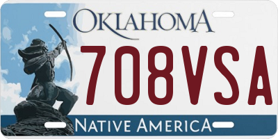 OK license plate 708VSA