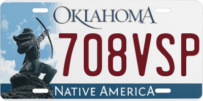 OK license plate 708VSP