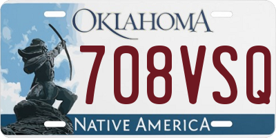 OK license plate 708VSQ