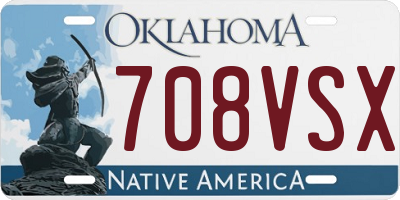 OK license plate 708VSX