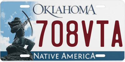OK license plate 708VTA