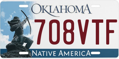 OK license plate 708VTF