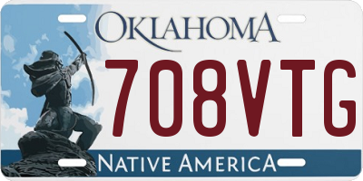 OK license plate 708VTG