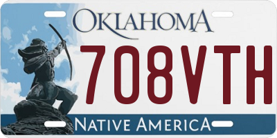 OK license plate 708VTH