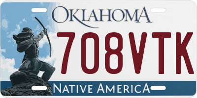 OK license plate 708VTK