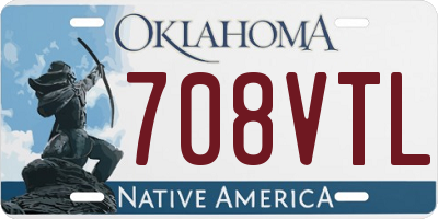 OK license plate 708VTL