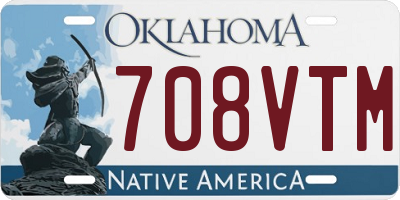OK license plate 708VTM