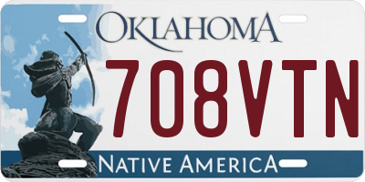 OK license plate 708VTN