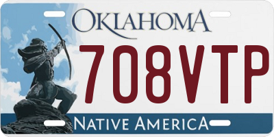 OK license plate 708VTP