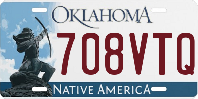 OK license plate 708VTQ