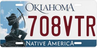 OK license plate 708VTR