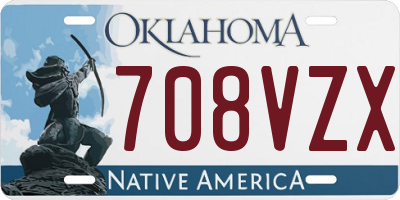 OK license plate 708VZX