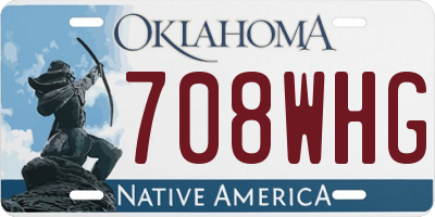 OK license plate 708WHG
