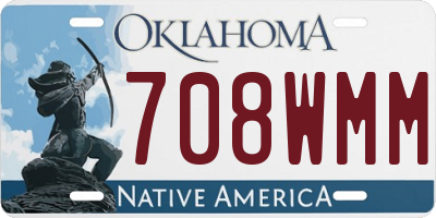 OK license plate 708WMM