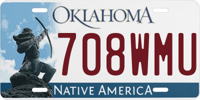 OK license plate 708WMU